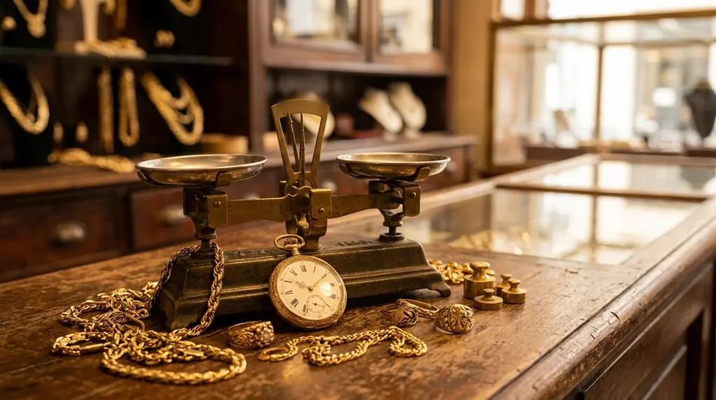 Tasación para vender oro en Bilbao con balanza de precisión en Joyería Mikel